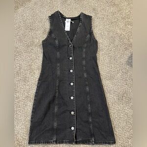 NWT: Abercrombie Sleeveless Black Denim Dress